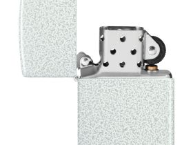 Зажигалка ZIPPO Logo с покрытием Glacier, латунь/сталь, белая, матовая, 38x13x57 мм