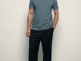 Поло с контрастной отделкой