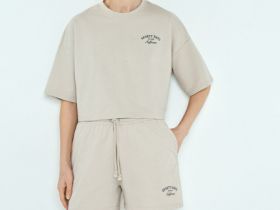 Шорты из трикотажа, Бежевый