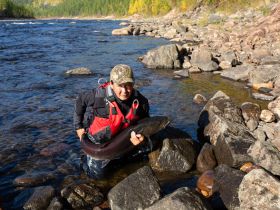 Рыбалка на трофейного тайменя на реке Гонам