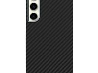 Чехол-накладка Kzdoo Keivlar Case для Samsung Galaxy S24+ карбоновый (черно-серый в полоску)