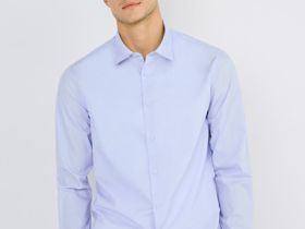 Рубашка из плотной ткани, Голубой