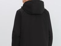 Утеплённая куртка с капюшоном, Черный