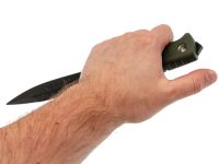 Тактический нож Витязь-1, сталь AUS-8, рукоять эластрон, олива