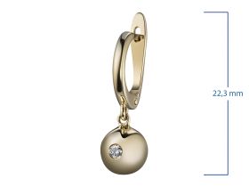 Серьги из желтого золота с бриллиантами э0301сг05153800