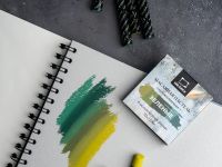 Набор масляной пастели профессиональной Малевичъ 6 шт, зеленые оттенки