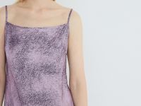 Платье с принтом из жатого сатина, Розовый