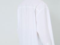 Хлопковая рубашка с галстуком, Белый