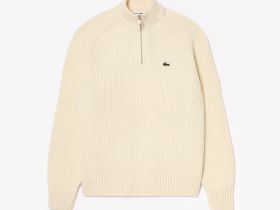 Мужской свитер Lacoste из овечьей шерсти на молнии