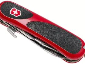 Нож перочинный Victorinox EvoGrip S101, сталь X50CrMoV15, рукоять Cellidor/резина, красно-чёрный