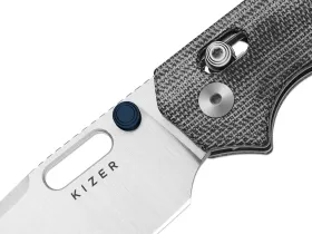 Складной нож Kizer Outposter, сталь Nitro-V, рукоять серая микарта