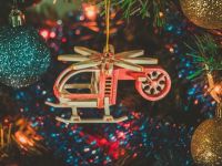 Игрушка деревянная "IDH Center" Вертолет малый 3020 White Cabin