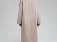 Однобортное пальто из шерсти и шелка