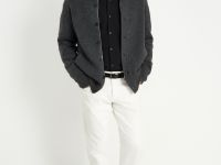 Кардиган с воротником-стойкой