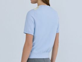 Кардиган с ромбами, Голубой