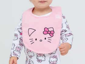 Нагрудник детский трикотажный для девочек, 2 шт в комплекте