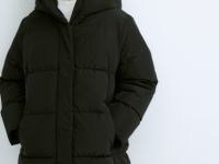 Пуховик для девочек, Черный