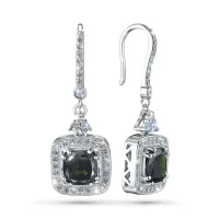 Серьги из серебра с и хромдиопсидами э0654сг04250361_white