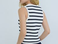 Вязаный жилет, Синий