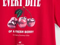 Футболка с принтом для девочек, Красный