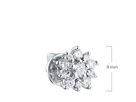 Пусеты из белого золота с бриллиантами э4701пс10177200