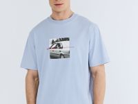 Футболка с принтом, Голубой