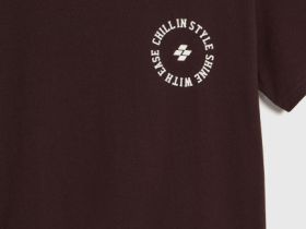 Футболка с принтом для мальчиков, Коричневый