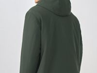 Утеплённая парка с капюшоном, Зеленый