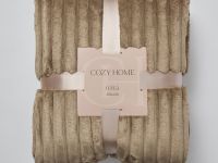 Плед Soft strip, коричневый