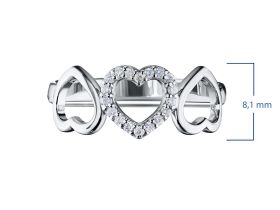 Кольцо из белого золота с бриллиантами э0901кц12142300