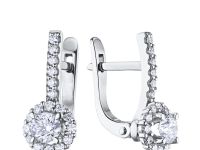 Серьги из белого золота с бриллиантами э4701сг06165200