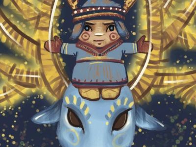 Олень с золотыми рогами