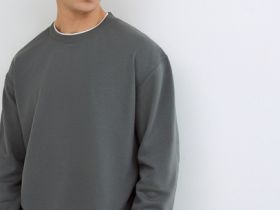 Свитшот с имитацией футболки, Серый