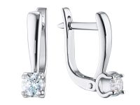 Серьги из белого золота с бриллиантами э4001сг06200855