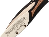 Складной нож Reptilian Корюшка-03, сталь VG-10, рукоять White G10