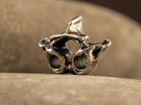 Бусина для темляка Позвонок средний, мельхиор