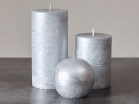 Свеча Пламя серебра/Fiamma Silver круглая II