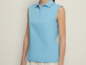 Поло без рукавов приталенного силуэта