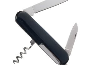 Нож перочинный Stinger 90 мм, 4 функции, черный, в блистере