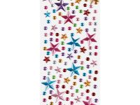 Наклейки акриловые MESHU "Shiny stars", 25*10 см, стразы, 137 наклеек, инд. уп., европодвес