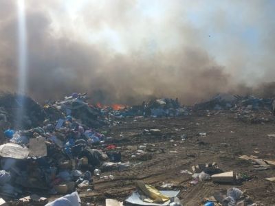 В Намцах произошло возгорание на мусорном полигоне
