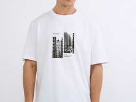 Футболка с принтом, Белый