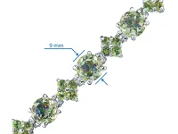 Браслет из серебра с празиолитами э0628бр11250372