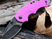 Нож складной Shuffle - KERSHAW 8700PURBW, сталь 8Cr13MoV c покрытием BlackWash™, рукоять текстурированный термопластик GFN фиолетового цвета