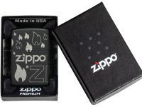 Зажигалка ZIPPO Classic с покрытием Black Matte, латунь/сталь, черная, матовая