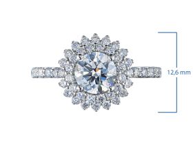 Классическое кольцо из белого золота э4712кц07167100_white