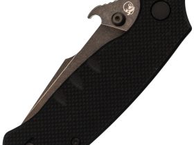 Нож Barmaley Knives Seadevil, сталь D2, рукоять G10/сталь, черный, вейв