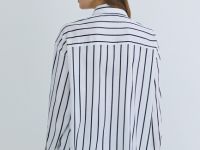 Блузка из сатина, Синий