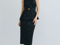 Топ-корсет из жаккарда, Черный