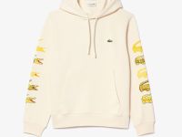 Хлопковое худи Lacoste унисекс с флисом